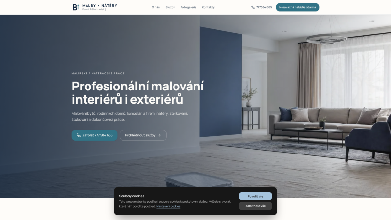 Fotografie z webu – Malířské práce Bělohradský