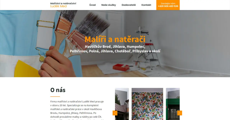 Fotografie z webu – Malířství a natěračství Luděk Med